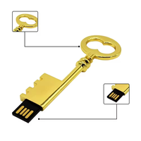 Clé USB en métal personnalisée avec logo laser, 8 Go, 16 Go, 32 Go, forme de clé vintage, pour cadeau promotionnel, clé USB