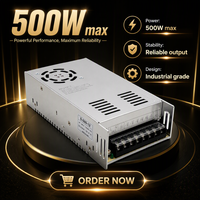 500W Schaltnetzteil 12V 41,7A S-500-12 AC 110-240V LED-Streifen-Transformator Industrielles Netzteil mit Wärmeregulierung