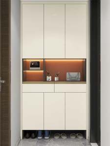 Meuble de salon sur mesure, armoire à chaussures moderne avec miroir, en bois massif, protection de l'environnement pour un usage domestique - Product Image 4