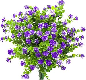 Fleurs artificielles Faux plantes extérieures résistantes aux UV Faux plastique verdure arbustes intérieur extérieur mariage jardin décor - Product Image 5