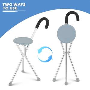 Berkaki Tiga Tongkat Lipat Bangku Tongkat dengan Kursi - Product Image 5