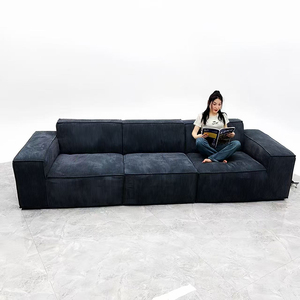 Modern Seal Memory Foam Sectional Sofa Reclining Compressible <b>Bed</b> Chair for Living Room Villa School-Fabric <b>Sponge</b> Filling - Product Image 3