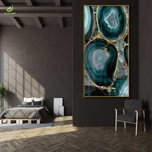 Murales Abstractos LED de Lujo para Pasillos, Impresiones de Alta Definición en Lienzo, Porcelana de Cristal, Decoración para el Hogar, Estilo Art Deco - Product Image 5
