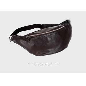 Sac de poitrine en cuir véritable pour homme, style décontracté, sac banane personnalisé, sac à bandoulière unique, sac à bandoulière croisé - Product Image 3