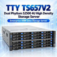 Serveur de stockage haute densité TTY TS657V2 Dual Phytium S2500 4U, serveur de stockage de données d'entreprise ARM