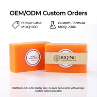 Savon à l'acide kojique et au glutathion pour éclaircir les taches brunes, savon pour la peau, marque privée, savon éclaircissant à la vitamine C, en vrac, OEM, ODM