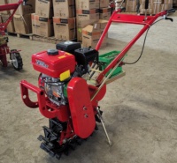 Motor de Gasolina Agrícola 170F/7HP, Tractor Micro Mini de Una Rueda con Cadena, Cultivador con Caja de Cambios