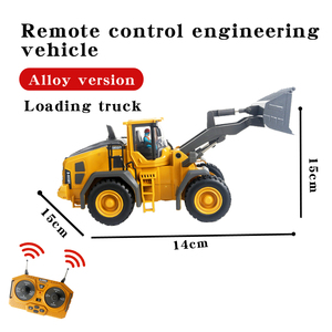 Chargeuse en Alliage, Jouet de <span class=keywords><strong>Voiture</strong></span> Télécommandée, Bulldozer, Véhicule d'Ingénierie, Télécommande en Alliage 2.4G 1:20, 9 Canaux, Électrique, Multifonction, Portée 40M - Product Image 4