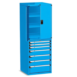Fami Master Key Comfort Drawer <b>Cabinet</b> 7 Drawers 714x751x2000 Mm Pure White Ral9010 <b>Tool</b> <b>Storage</b> - Product Image 2