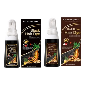 Champú Tinte Mágico Herbal Marrón Negro para el Cabello con Peine, 100% Cubre Canas y Cabello Blanco, para Hombres y Mujeres, Uso Doméstico, OEM - Product Image 5