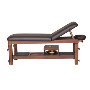 Beauty Salon Spa Equipment Wooden Shirodhara Massage Bed Ayurveda Oil Massage Table