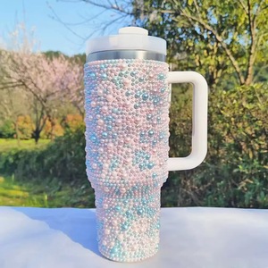 Pearl Stainless Steel Tumbler Vacuum <b>Insulated</b> Travel <b>Mug</b> With Handle Leak Proof Large Capacity Car Cup - Product Image 2