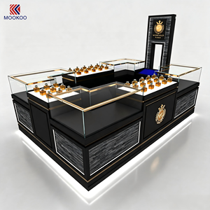 Comptoir de présentation de bijoux de luxe pour centre commercial, <span class=keywords><strong>vitrine</strong></span> en verre trempé avec éclairage LED, tour de logo lumineuse personnalisée pour centre commercial de vente au détail - Product Image 2