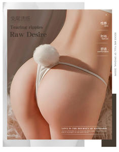 Culotte de lingerie sexy queue de <span class=keywords><strong>renard</strong></span>, string T-back pour femme, <span class=keywords><strong>tentation</strong></span> mignonne, boule de lapin, désir pur, doux, Kawaii, sous-vêtements féminins - Product Image 2
