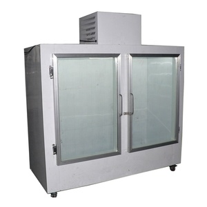 Doppio vetro porta porta interna solida Merchandiser commerciale acciaio inossidabile refrigeratore ghiaccio borsa - Product Image 5