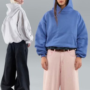 Unisex Luxury Hoodie Oversized French Terry Heavyweight Winter 100% Cotton Hip Hop Streetwear <b>Men's</b> Loose Fit Solid Breathable - Product Image 2