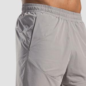 Shorts de sport pour homme en toile polyester/coton, décontractés, respirants, séchage rapide, couleur unie, impression numérique écologique de qualité supérieure, anti-plis - Product Image 5