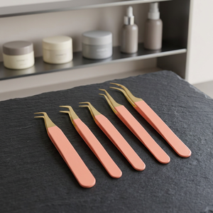 OEM ODM Professional Beauty <b>Tools</b> Manufacturer Supplying Gold-Plated Precision Eyelash Tweezers Smooth Tip Made Pakistan Model - Product Image 2