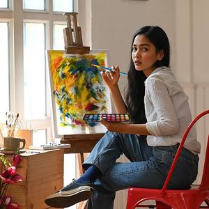 Buscando 48 colores Pintura de acuarela no tóxica con un pincel Recargable un pincel de agua y paleta, juego de pintura de acuarela - Product Image 5