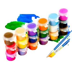 Juego de Pinturas Acrílicas Profesionales Mini Baratas de 3 ml, 12 Colores en Tiras, Frascos de Plástico y Papel - Product Image 2