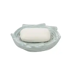 קרמיקה סבון מחזיק ייחודי בצורת פורצלן סבון צלחת custom לבן סבון צלחת