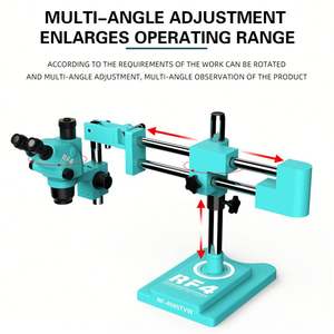 Rf4 RF-6565TVW強力フレキシブルダブルアーム電子ズーム顕微鏡携帯電話修理三眼顕微鏡 - Product Image 4