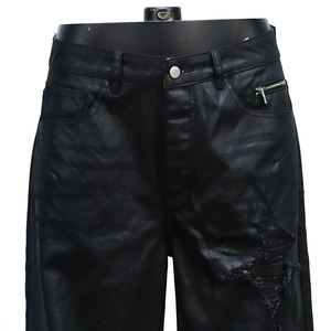 <span class=keywords><strong>Jeans</strong></span> Cerati Neri Casual alla Moda Personalizzati, Vestibilità Ampia, Alta Qualità, Gamba Larga, Orlo Grezzo per Uomo - Product Image 4