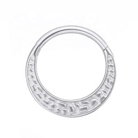 Anneau segmenté articulé en titane ASTM F136 24G pour piercing Daith, oreille et septum, bijoux de corps tendance