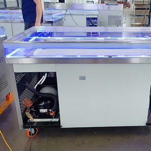 Công suất lớn tủ đông bằng thép không gỉ tủ trưng bày tự phục vụ Thiết bị làm lạnh bàn mở cho nhà hàng - Product Image 2