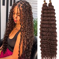Extensions de dreadlocks en fibre haute température pour tresses au crochet, boucles crépues de 20 pouces, double trame, vente en gros