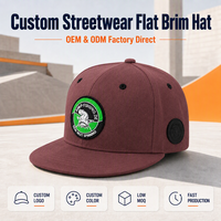Casquette Snapback Personnalisée de Haute Qualité avec Patch en Caoutchouc, Casquette en Daim à Visière Plate Grise en Mélange de Laine, Chapeaux Streetwear Ajustables en Gros