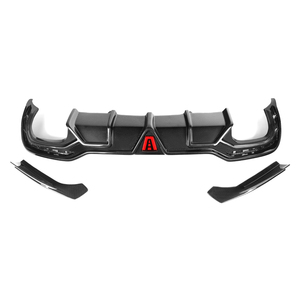 Difusor trasero de fibra de carbono <span class=keywords><strong>A4</strong></span> B10 apto para <span class=keywords><strong>Audi</strong></span> <span class=keywords><strong>A4</strong></span> Non Sport <span class=keywords><strong>line</strong></span> 2021 + estilo VE con luz LED difusor de parachoques trasero labio - Product Image 1