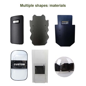Escudo de Seguridad Balístico Táctico Rectangular y Redondo de Aramida Negra para Defensa Personal - Product Image 6