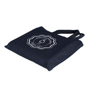 Bolsa de Lona Azul Denim para Impresión Personalizada, Material de Algodón Resistente con Asas Largas - Product Image 1