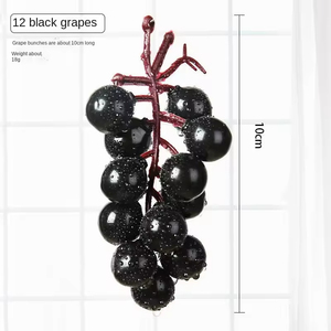 Wholesale Plastic Aritificial Fruit String Decoration Simulation Grape Frost Raisin <b>Leaf</b> Rattan for Home and Christmas Occasions - Product Image 6