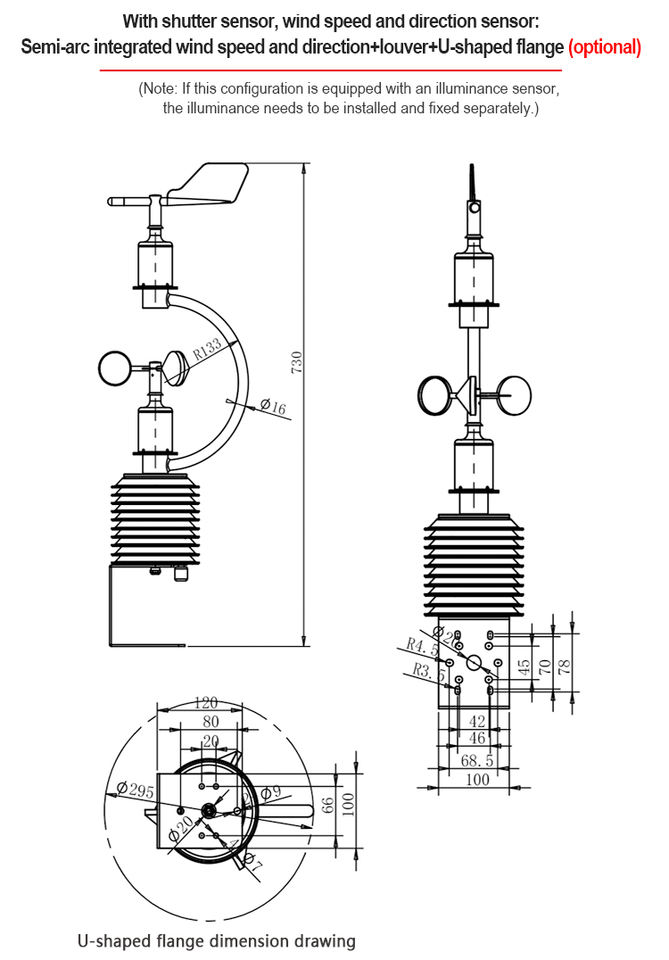 Manufacturer Agricultural Automatic Lora Boat Anemometer Wind Speed ...