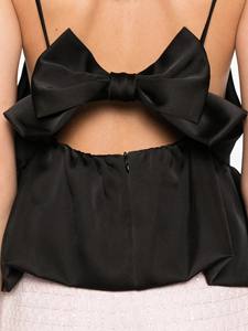 Top Halter Negro de Mujer, Corto, Cortavientos, Estilo Heiress, Espalda Descubierta, con Detalle de Lazo, Tirantes Finos, Sin Mangas - Product Image 4