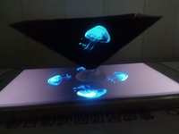 Prix moins cher Smartphone Affichage Holographique Mini 3D Hologramme Pyramide Projecteur D'affichage