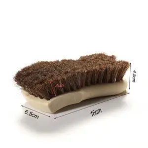 Wood Handle Horse Hair Brush para limpeza interior do carro