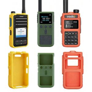 Étui de protection en caoutchouc jaune vert orange pour talkie-walkie, housse antichoc pour radio bidirectionnelle - Product Image 1