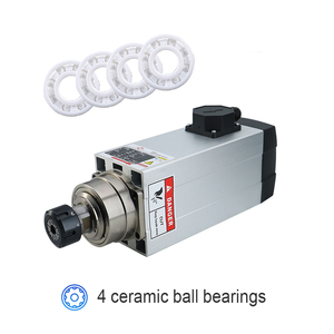 มอเตอร์แกนหมุนความเร็วสูง HLTNC 24000RPM ER32 AC กำลัง 6 กิโลวัตต์ พร้อม VFD 7.5k สำหรับงานกัดเซาะเซรามิก ระบายความร้อนด้วยอากาศ - Product Image 2