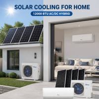 Climatiseur solaire à économie d'énergie 12000 BTU Deya DGWG2-ACDC-12K, climatiseur hybride AC/DC split pour maison hors réseau