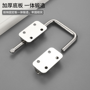 Loquet de porte multi-angles en acier inoxydable 90/180 degrés, installation sans perçage, antivol, sécurité enfant, verrou de cage pour animaux de compagnie - Product Image 2