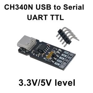 Module USB vers série CH340N TYPE-C, convertisseur de niveau USB vers UART TTL 3.3V/5V, outils de téléchargement et de débogage RX/TX, câble de flashage - Product Image 1