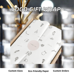 Papier d'emballage cadeau imprimé avec logo personnalisé, rouleau de papier de soie recyclable pour vêtements, emballage double face en pâte vierge chimique - Product Image 3