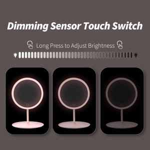 Miroir de maquillage LED en plastique avec éclairage, miroir de beauté éclairé par LED, miroir de maquillage cosmétique avec plateau de rangement, miroir de maquillage cosmétique de qualité supérieure - Product Image 2