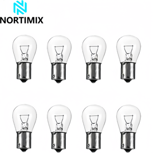 Лампа Nortimix P21W 12В для габаритных огней, стоп-сигналов, противотуманных фар и заднего хода, 21Вт, цоколь BA15s, гарантия 1000 часов - Product Image 5