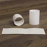 Bandes de serviettes jetables à prix avantageux, auto-adhésives, en papier noir, anneaux de serviettes, enveloppes de serviettes, décoration de table de fête, résistantes à la déchirure