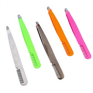 Pinzas de Depilar de Acero Inoxidable Profesionales y Duraderas DANTRIC IMPLANTS de Doble Punta 2 en 1 con Punta Puntiaguda, Estilo Peine para Eliminar y Recortar el Vello - Product Image 4