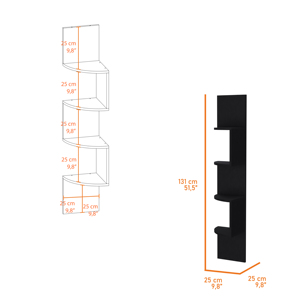 Rosebud <b>Corner</b> Floating Shelf 4 Tier Modern Wall Mount Storage <b>Unit</b> For Living Room Bedroom Home Office Decor - Product Image 3